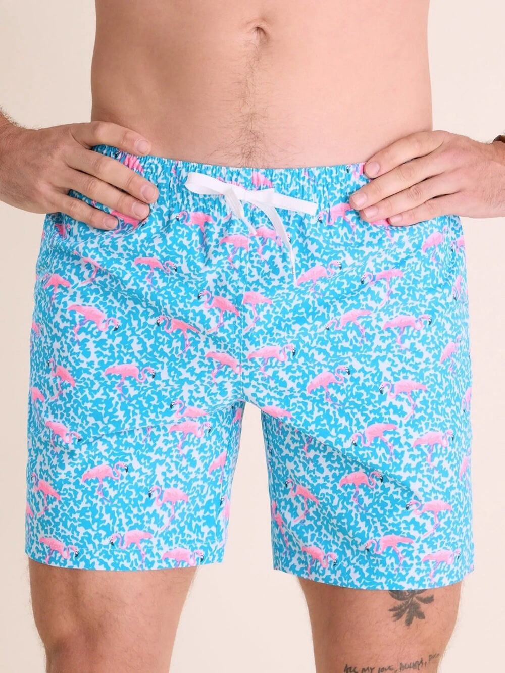 Chubbies The Domingos Are For Flamingos 7” Classic Swim Trunk Medium Lined Beach